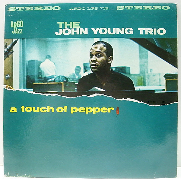 レコードメイン画像：美品!! 紺ラベル STEREO 深溝 USオリジナル JOHN YOUNG A Touch Of Pepper ('63 Argo) ジョン・ヤング／ピアノトリオ 名盤