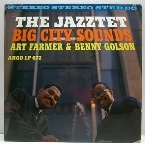 レコードメイン画像：美盤!! 紺ラベル 深溝 USオリジナル ART FARMER & BENNY GOLSON『THE JAZZTET』Big City Sounds ('60 Argo) Cedar Walton ほか