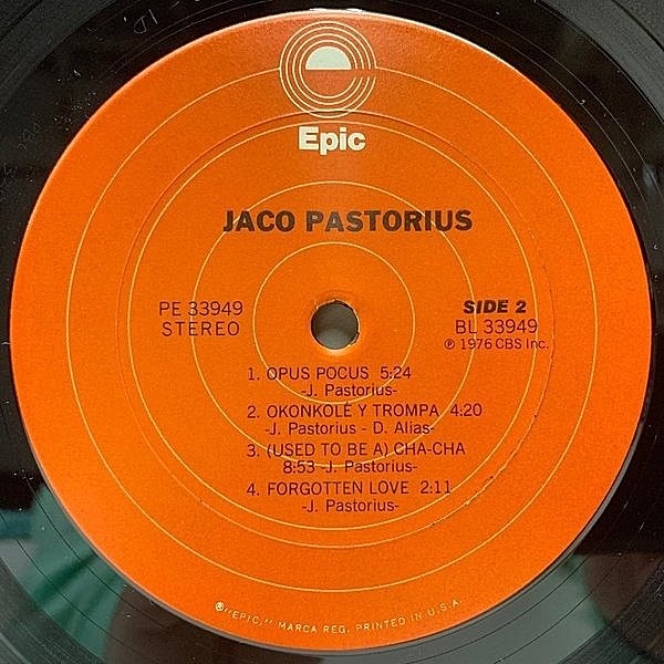 JACO PASTORIUS / Same (LP) / Epic | WAXPEND RECORDS