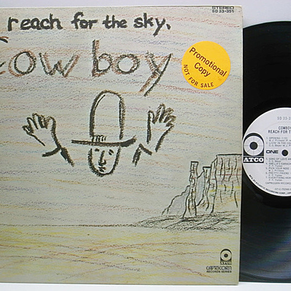 レコードメイン画像：美品!! 白プロモ Orig COWBOY Reach For The Sky / 1ST デビュー