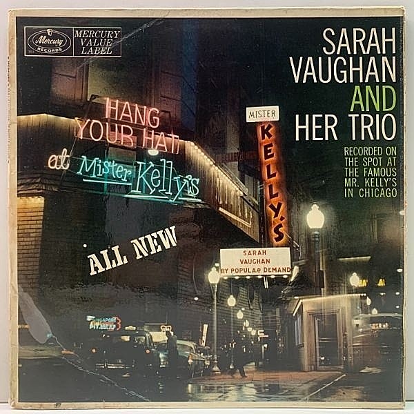 レコードメイン画像：美盤!! MONO コーティング UKオリジナル SARAH VAUGHAN AND HER TRIO At Mister Kelly's (Mercury) ROY HAYNESトリオとの絶品ライヴ