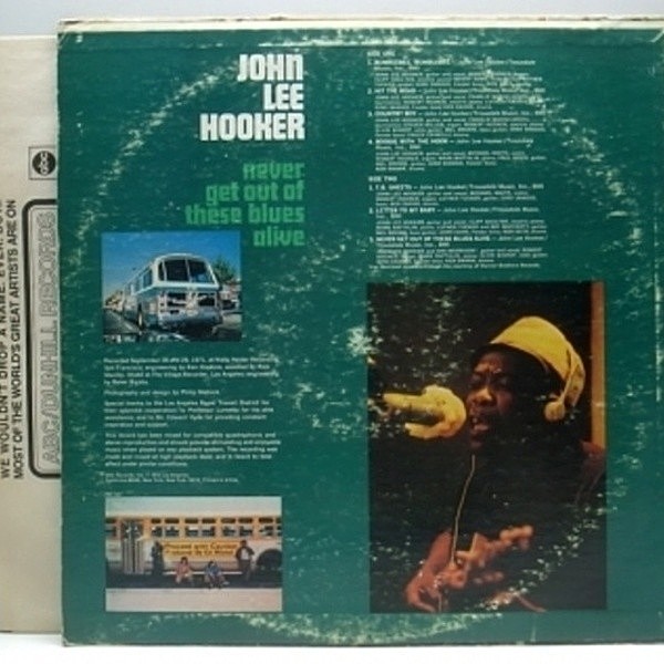 JOHN LEE HOOKER / Never Get Out Of These Blues Alive (LP