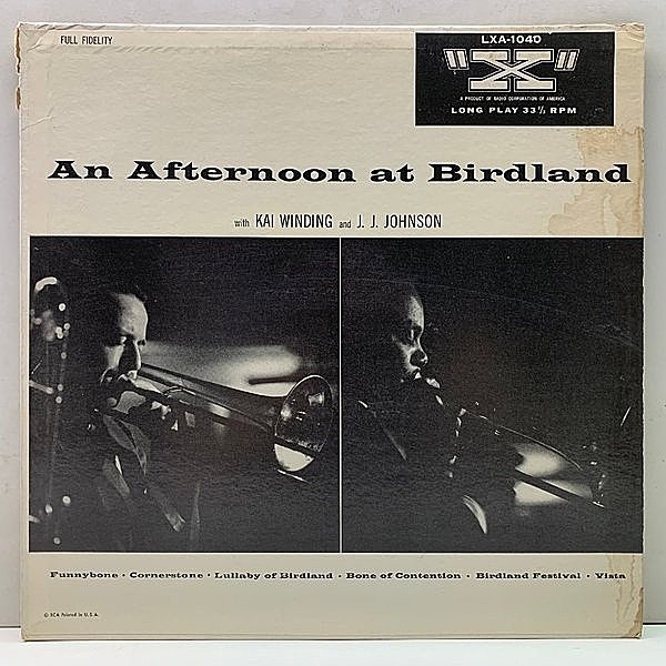 レコードメイン画像：美盤!! MONO 深溝 KAI WINDING And J.J. JOHNSON An Afternoon At Birdland (Vik) w/ Dick Katz, Peck Morrison 名コンボによる好ライヴ