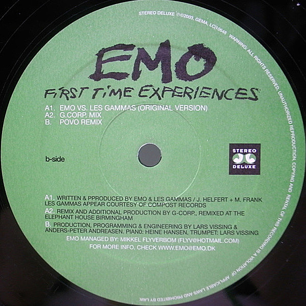 EMO & LES GAMMAS / First Time Experiences (12) / Stereo