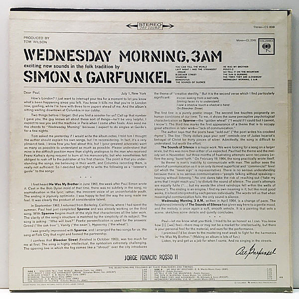 Simon and Garfunkel/米Org./Columbia 2Eye SIMON & GARFUNKEL Sounds of Silence COLUMBIA 2 Eye stereo