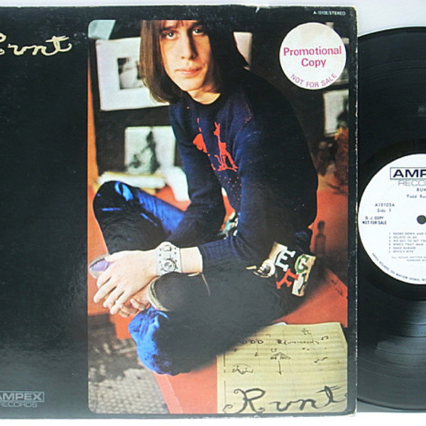 レコードメイン画像：激レア 白プロモ 良好盤!! USオリジナル TODD RUNDGREN Runt ('70 Ampex) WHITE PROMO トッド・ラングレン／ソロ 1st 入手難!!