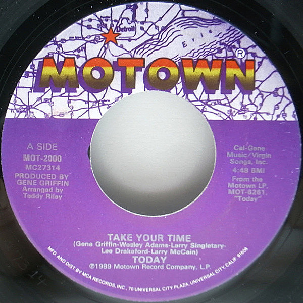レコードメイン画像：ほぼ美盤!! 手書きFW 7インチ USオリジナル TODAY Take Your Time / You Stood Me Up ('89 ) Slow Jam, New jack swing トゥデイ 45RPM.