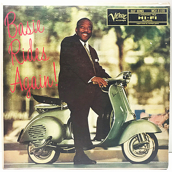 レコードメイン画像：MONO トランペッター 深溝 COUNT BASIE Rides Again (Verve MG V-8108) Oscar Peterson, Joe Newman, Charlie Shavers, Freddie Green ほか