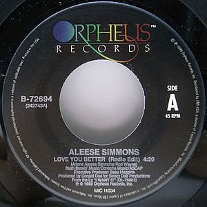 レコード画像：ALEESE SIMMONS / Love You Better / Don't Wanna Lose