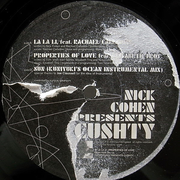 レコードメイン画像：良盤!! JAPAN 12インチ NICK COHEN PRESENTS CUSHTY Nick Cohen Presents Cushty ('08 Soundofspeed) バレアリック・ソウル 33RPM. BAYS