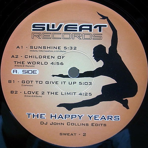 レコードメイン画像：美盤!! US 12インチ VARIOUS Happy Years - Happy Vocals (Sweat) JOHN COLLINS EDITS 33RPM. Sunshine, Children Of The World ほか