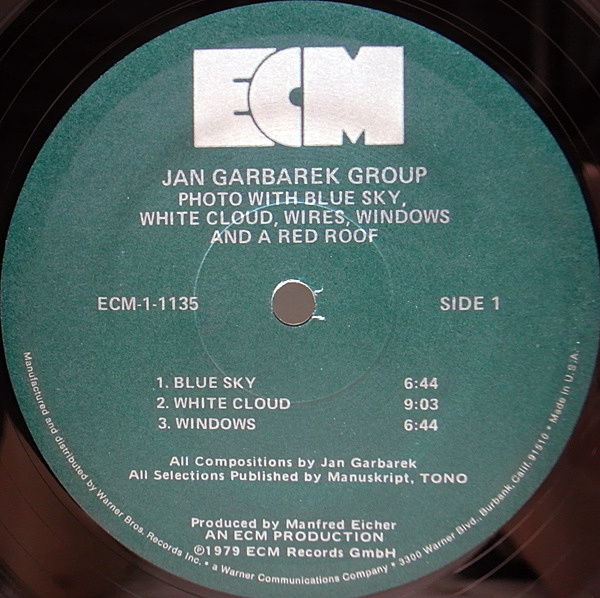 JAN GARBAREK / Photo With Blue Sky, White Cloud, Wires JAN GARBAREK / Photo With Blue Sky, White Cloud, Wires
