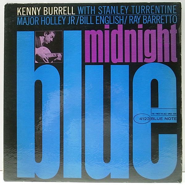 レコードメイン画像：激レア【両溝 耳二つ MONO】US 完全オリジナル KENNY BURRELL Midnight Blue (Blue Note BLP 4123) 初版 NEWYORK 耳 VANGELDER刻印