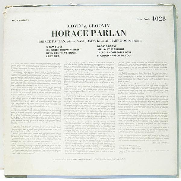 HORACE PARLAN / Movin' & Groovin' (LP) / Blue Note | WAXPEND