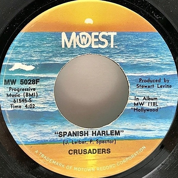 レコードメイン画像：良好！7インチ USオリジナル CRUSADERS Spanish Harlem / Papa Hooper's Barrelhouse Groove ('72 Mowest) BEN E. KING 名曲カヴァー 試聴