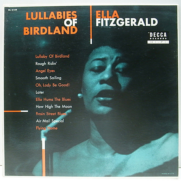レコードメイン画像：良好!! FLAT 深溝 MONO オリジナル ELLA FITZGERALD Lullabies Of Birdland／バードランドの子守唄 ('55 Decca) デッカ時代の名唱集