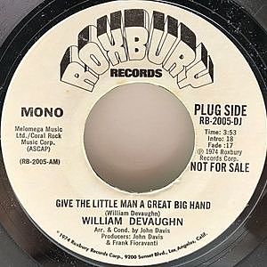 レコード画像：WILLIAM DeVAUGHN / Give The Little Man A Great Big Hand