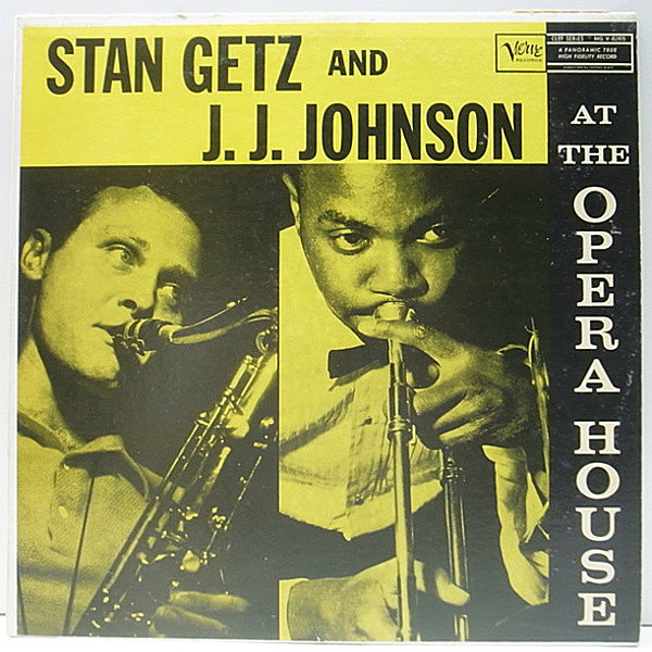 レコードメイン画像：美盤!! MONO 深溝 STAN GETZ And J.J. JOHNSON At The Opera House ('57 Verve) モノラル 初期 Verveリム LP