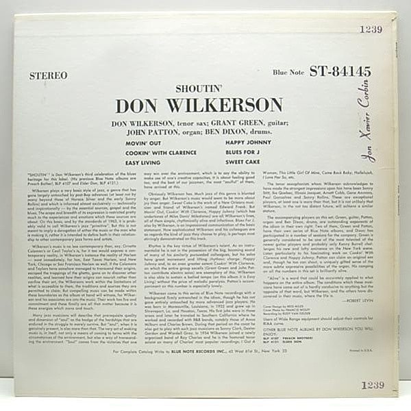 DON WILKERSON / Shoutin' (LP) / Blue Note | WAXPEND RECORDS