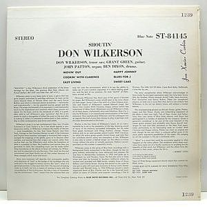 DON WILKERSON / Shoutin' (LP) / Blue Note | WAXPEND RECORDS