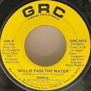 レコード画像：RIPPLE / Willie Pass The Water / Get Off