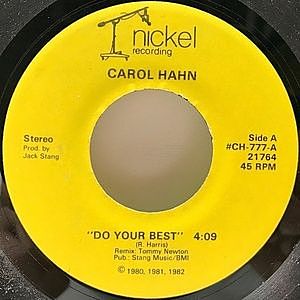 レコード画像：CAROL HAHN / Do Your Best / Sorry