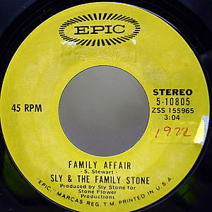 レコード画像：SLY & THE FAMILY STONE / Family Affair / Luv n' Haight