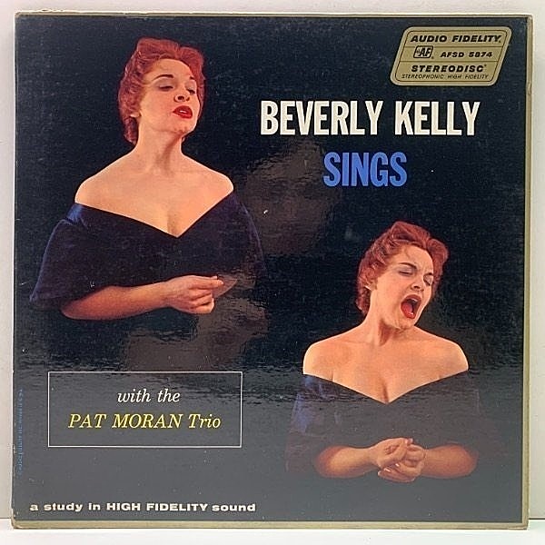 レコードメイン画像：レアな美盤!! USオリジナル 深溝 BEVERLY KELLY Sings With The Pat Moran Trio ('58 Audio Fidelity) 若きスコット・ラファロ 参加