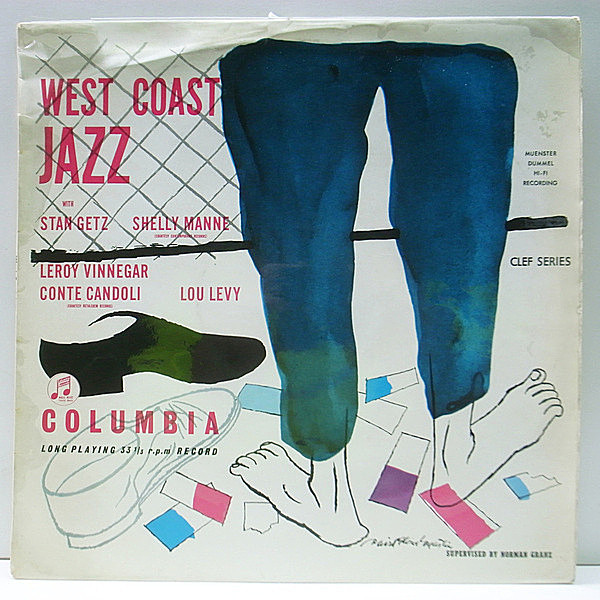 レコードメイン画像：MONO 初回マト1N 英国 UKオリジナル STAN GETZ West Coast Jazz (Columbia 33cx 10018) 西勢との華麗なモダンジャズ秀作