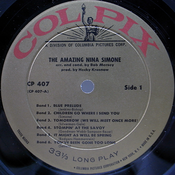 NINA SIMONE / The Amazing Nina Simone (LP) / Colpix | WAXPEND RECORDS