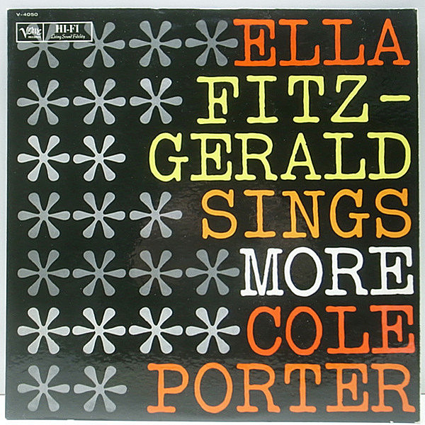 レコードメイン画像：ほぼ美品!! MONO 深溝 ELLA FITZGERALD Sings More Cole Porter (Verve V-4050) エラ・フィッツジェラルド／コール・ポーター集