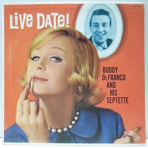 レコードメイン画像：美盤!! MONO《Scott LaFaro参加》BUDDY DeFRANCO Live Date! モノラル LP 美女ジャケット Pete Jolly, Barney Kessel ほか