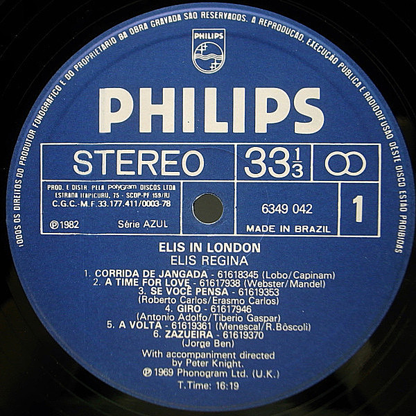 ELIS REGINA / In London (LP) / Philips | WAXPEND RECORDS