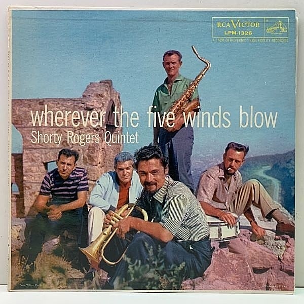 レコードメイン画像：美品!! 初版ニッパー 深溝 MONO USオリジナル SHORTY ROGERS QUINTET Wherever The Five Winds Blow ('56 RCA) 奇才ロジャースのコンボもの