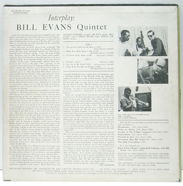 BILL EVANS / Interplay (LP) / Riverside | WAXPEND RECORDS