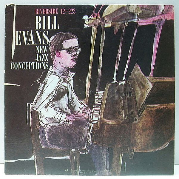レコードメイン画像：MONO RLP規格 青大 深溝ラベル BILL EVANS New Jazz Conceptions (Riverside RLP 12-223) ビル・エヴァンスの記念すべき初リーダー作品