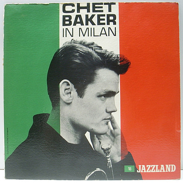 レコードメイン画像：美盤!! FLAT 橙スモール 深溝 USオリジナル CHET BAKER In Milan (Jazzland 18) 現地イタリア勢と共演したミラノ録音 Gianno Basso ほか