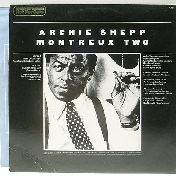 ARCHIE SHEPP / Montreux Two (LP) / Arista | WAXPEND RECORDS