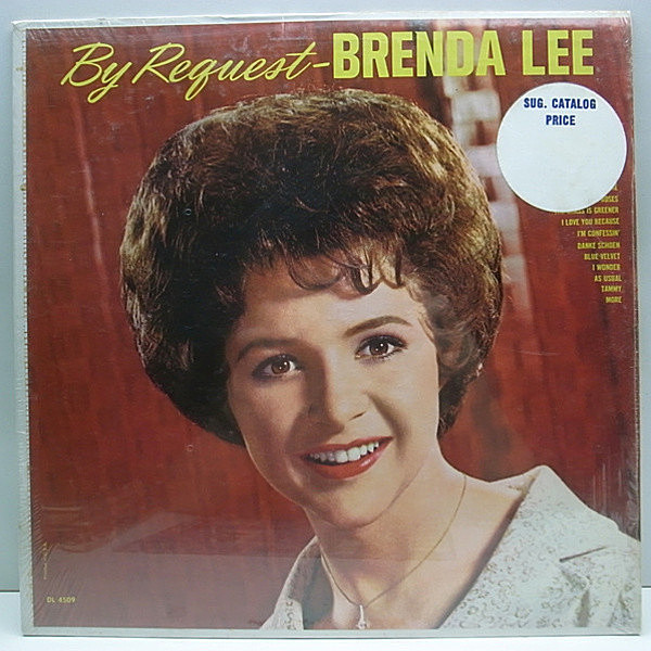 レコードメイン画像：w/shrink 美品!! MONO オリジ BRENDA LEE by Request 絶品内容!