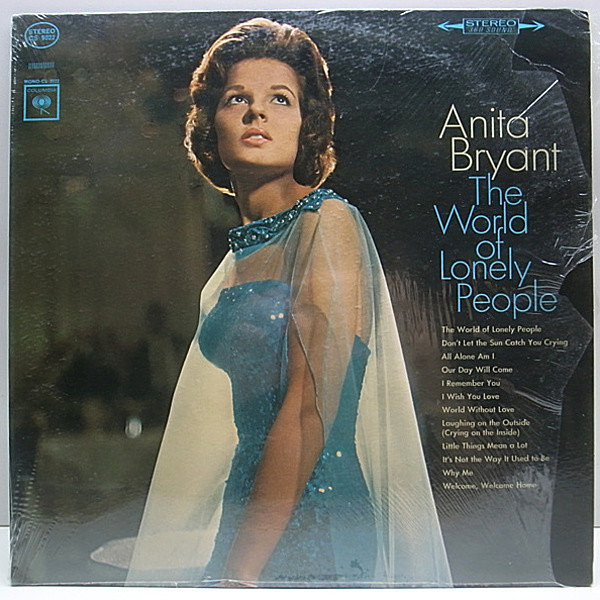 レコードメイン画像：w/shrink 美品 初回 黒文字 Orig. ANITA BRYANT World Of Lonely