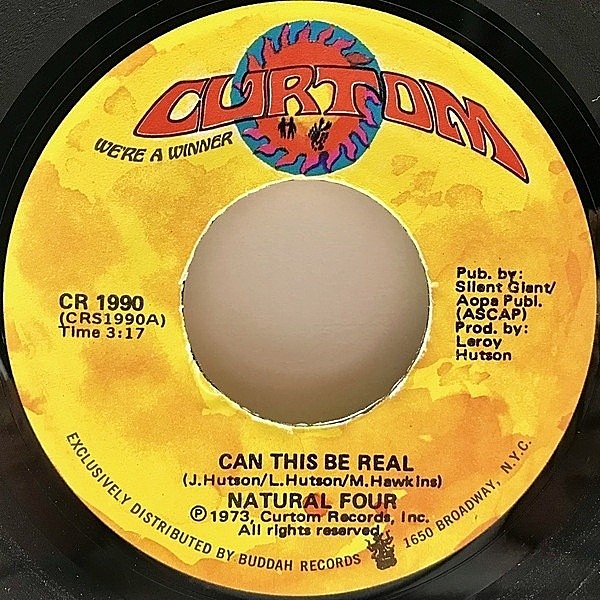 レコードメイン画像：PETE ROCK／Its A Love Thingネタ 7インチ USオリジナル NATURAL FOUR Can This Be Real / Try Love Again ('73 Curtom) 哀愁メロウ 45RPM.