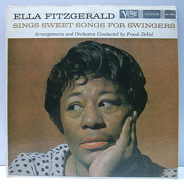 レコードメイン画像：良好盤!! MONO 初版 Verveリム 深溝 USオリジナル ELLA FITZGERALD Sings Sweet Songs For Swingers ('59 Verve) アレンジ FRANK DeVOL