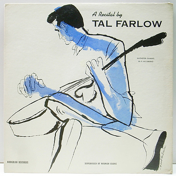 レコードメイン画像：良好盤!! 1st 黄色Norgran USオリジナル TAL FARLOW A Recital By ～ (MG N-1030) Bill Perkins, Bob Gordon, Lawrence Marable ほか