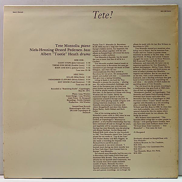 TETE MONTOLIU / Tete! (LP) / SteepleChase | WAXPEND RECORDS