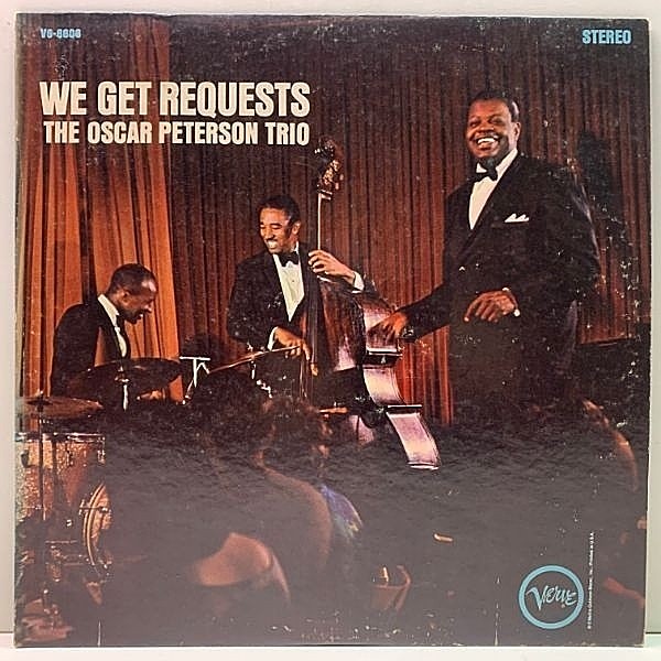 レコードメイン画像：レアな美盤!音質も抜群! 深溝あり USオリジナル OSCAR PETERSON TRIO We Get Requests ('64 Verve) 優秀録音 ピアノトリオ屈指の名作