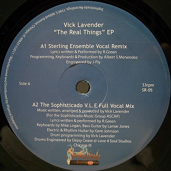 レコードメイン画像：美盤!! 12インチ US VICK LAVENDER The Real Thing EP (Sophisticado) ヴィック・ラベンダー STRICTLY JAZ UNIT MUZIC 33RPM.