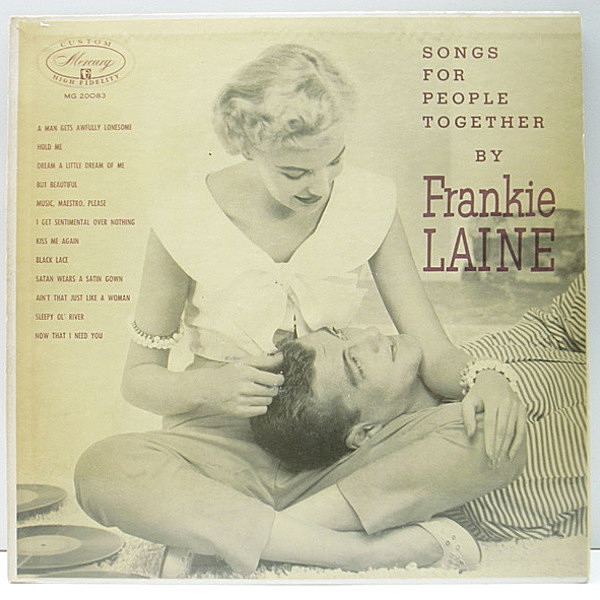 レコードメイン画像：美品 MONO 1st黒銀ラベル 深溝 USオリジナル FRANKIE LAINE Sings For Us ('57 Mercury) 美女ジャケット フランキー・レイン LP モノラル