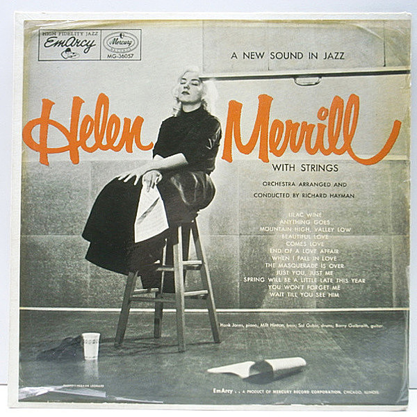 レコードメイン画像：良盤!! MONO 深溝 HELEN MERRILL With Strings (EmArcy 36057) ヘレン・メリル Mercury FLAT スチレン コーティング 1stジャケット