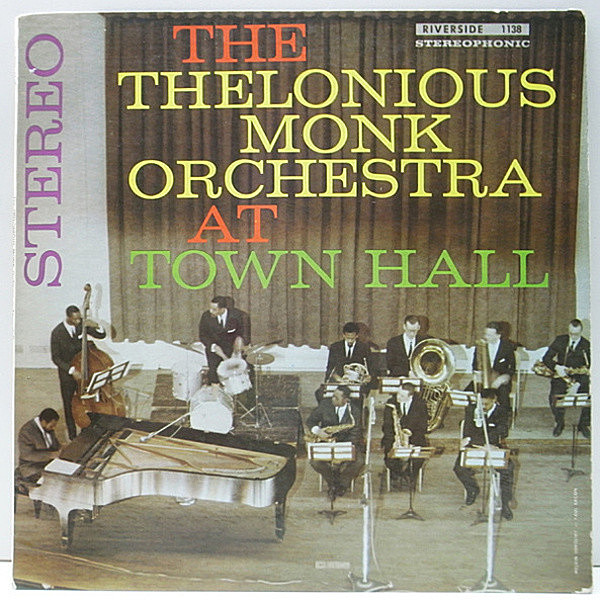 レコードメイン画像：美品 初版 黒スモール 深溝 US 完全オリジナル THELONIOUS MONK At Town Hall ('59 Riverside RLP 1138) Donald Byrd, Charlie Rouse ほか