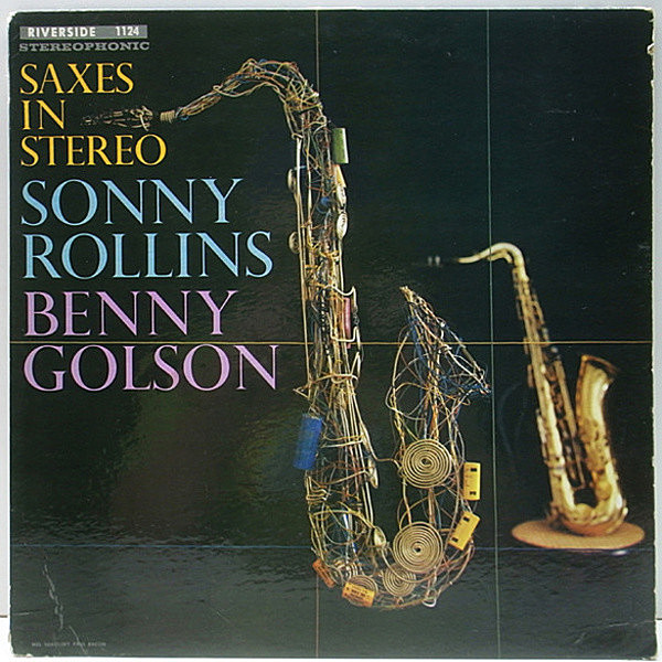 レコードメイン画像：プロモ 良好品!! Stereo Only 黒小 深溝 SONNY ROLLINS / BENNY GOLSON Saxes In Stereo (Riverside RLP 1124) Sound Of ～ & Modern Touch